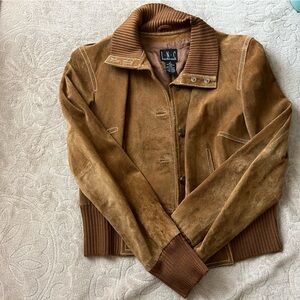 Light weight leather jacket. INC